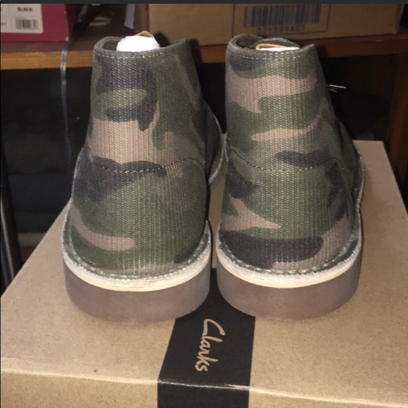 NWT/BOX CLARKS CAMO CHUKKA BOOTS, SIZE 9.5 - Picture 3 of 3